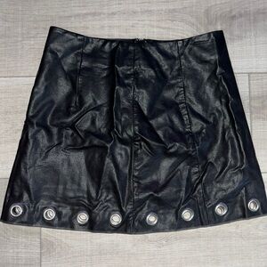 Black faux leather skirt 3for10